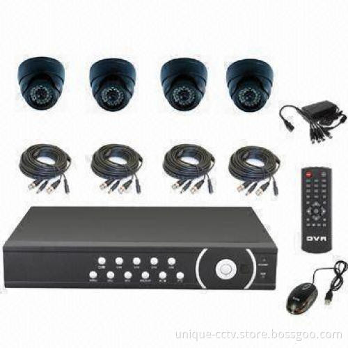 4-channel Circuito Fechado CCTV Kit with Video Loss Alarm Function